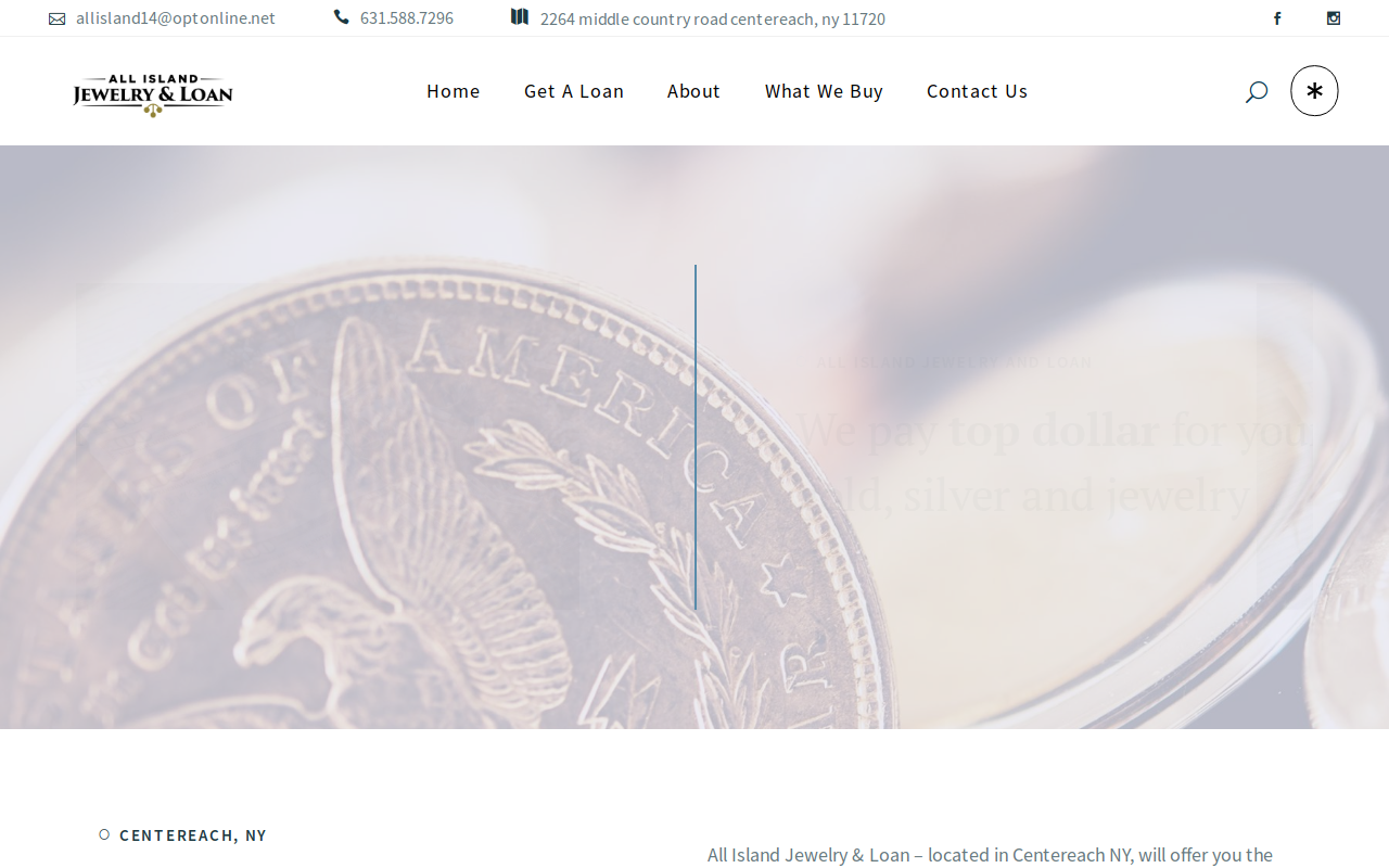 All Island Jewelry and Loan website preview