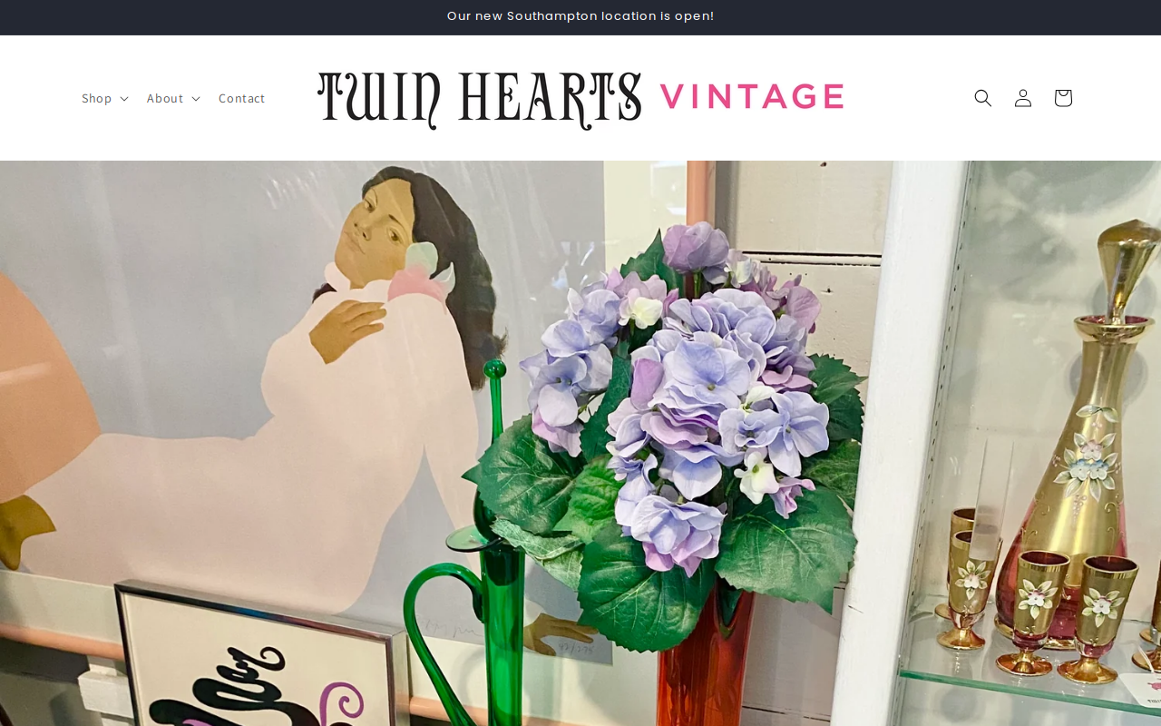 Twin Hearts Vintage website preview