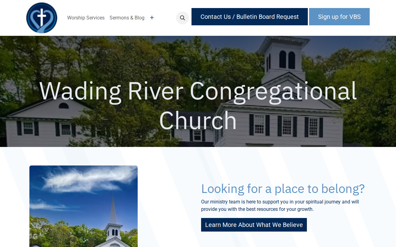 Thrift Store at Wading River Congregational Church website preview