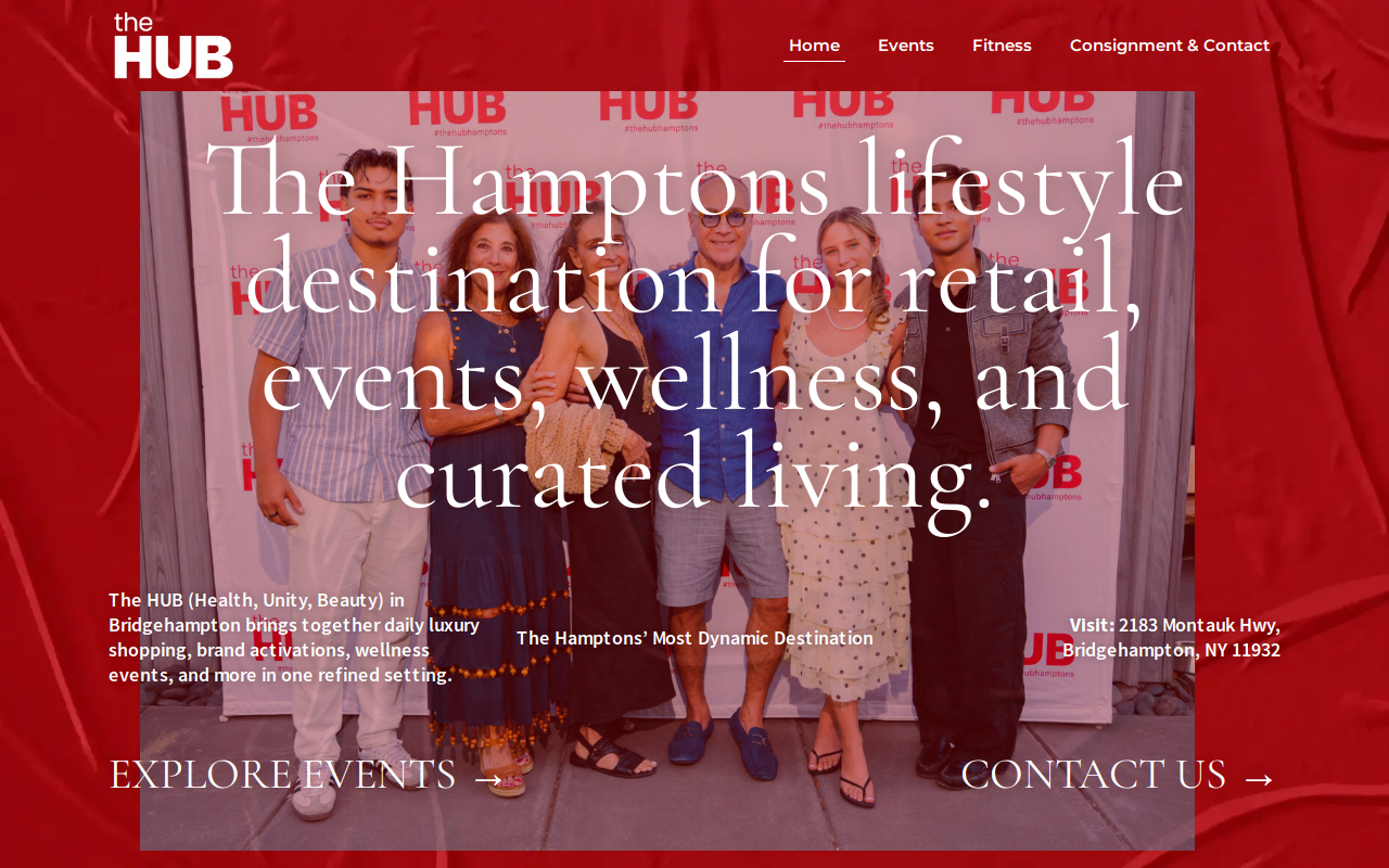 The HUB Home Luxury Consignment website preview