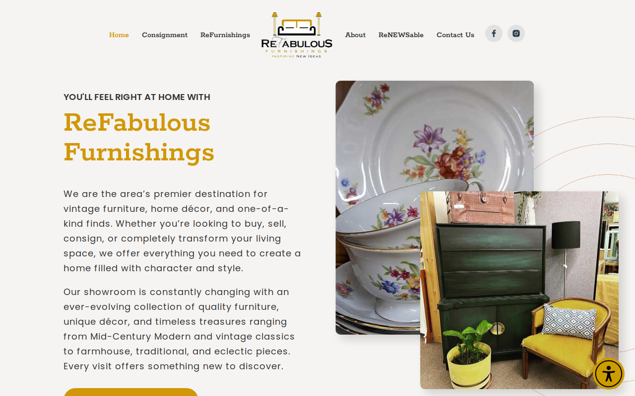 ReFabulous Furnishings website preview
