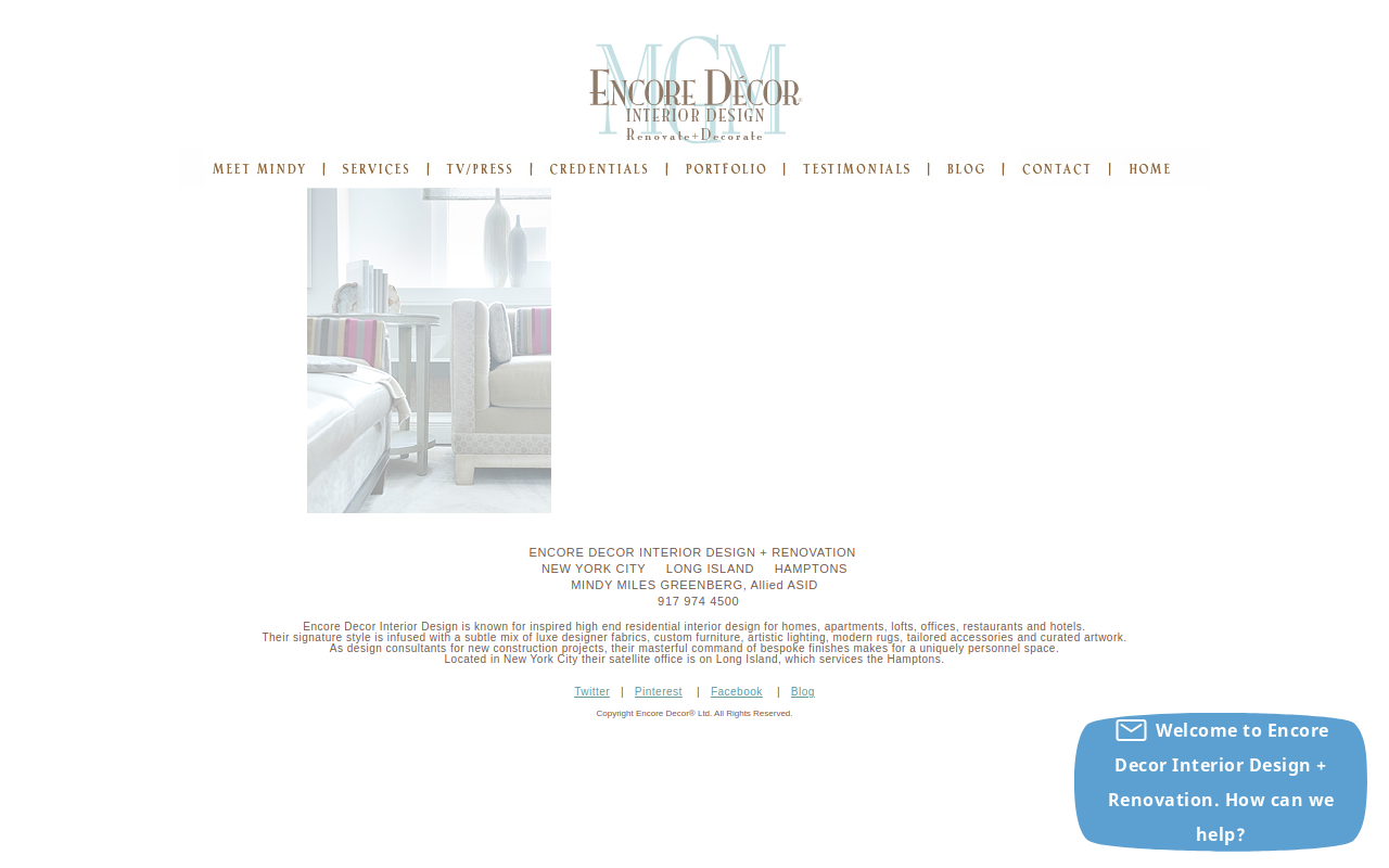 Encore Decor Consignment Boutique website preview