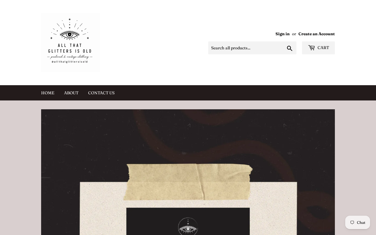 All That Glitters Is Old website preview