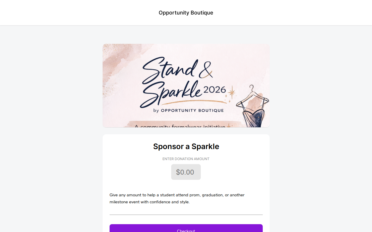 Opportunity Boutique website preview