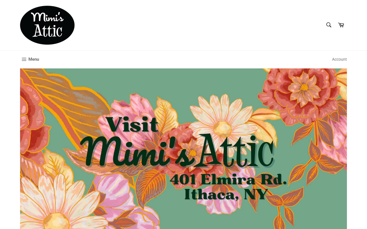 Mimi's Attic website preview