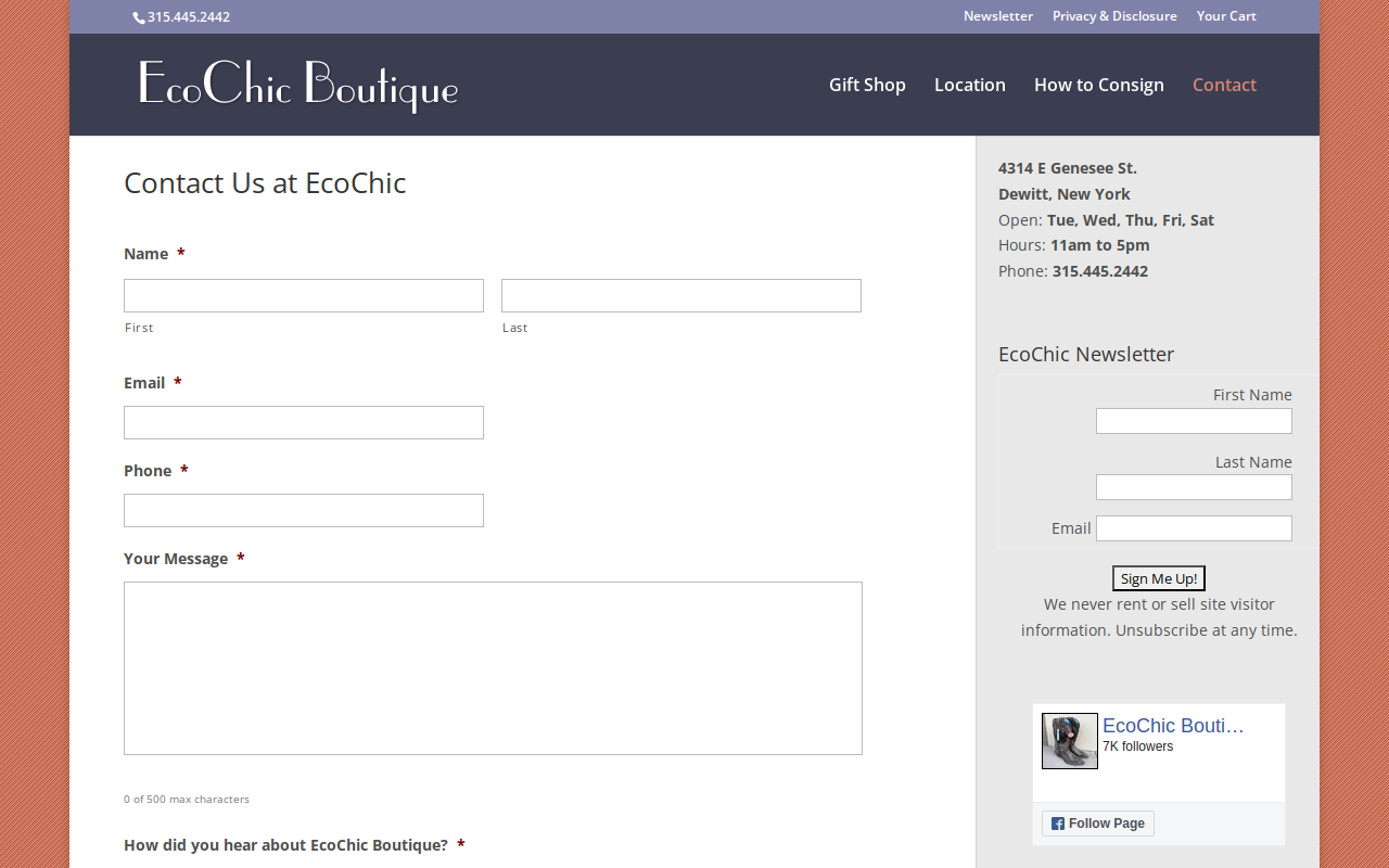 EcoChic Boutique website preview
