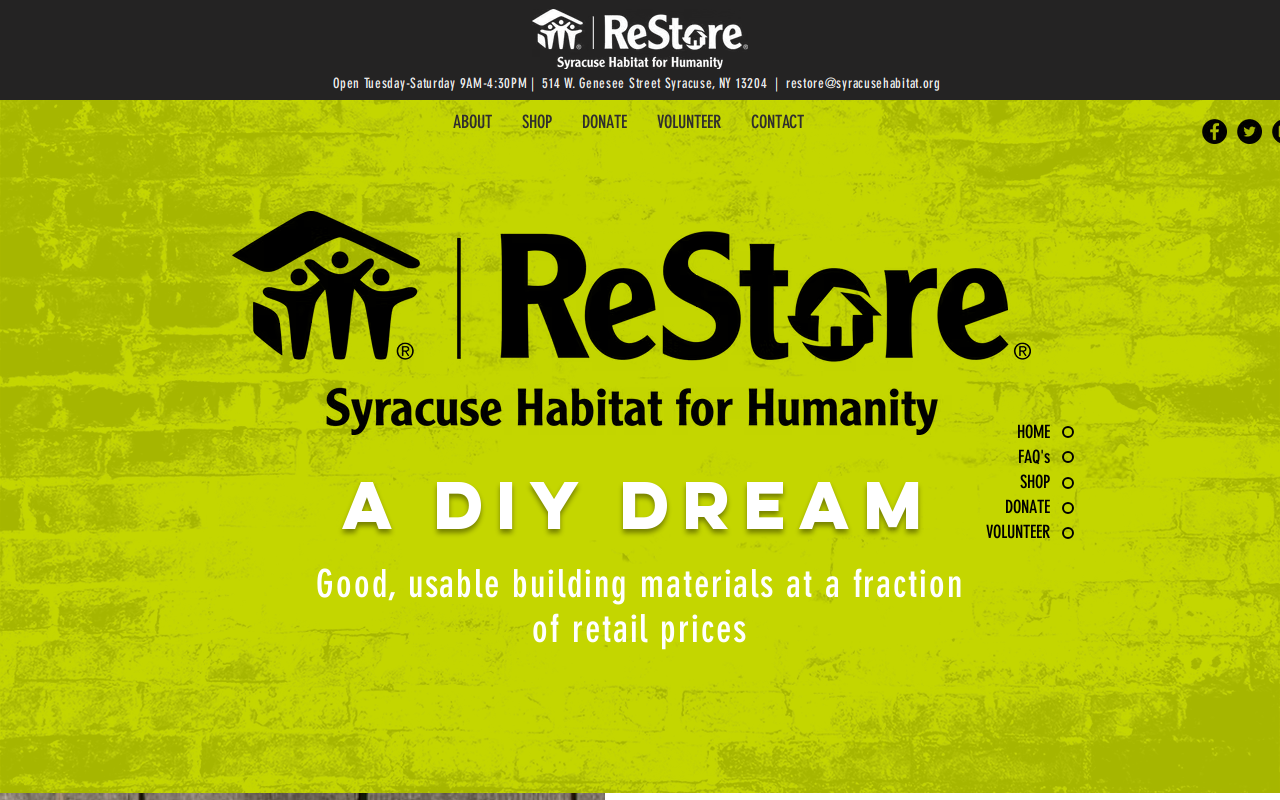 Syracuse Habitat ReStore website preview