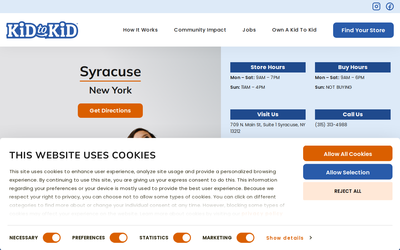 Kid to Kid Syracuse website preview