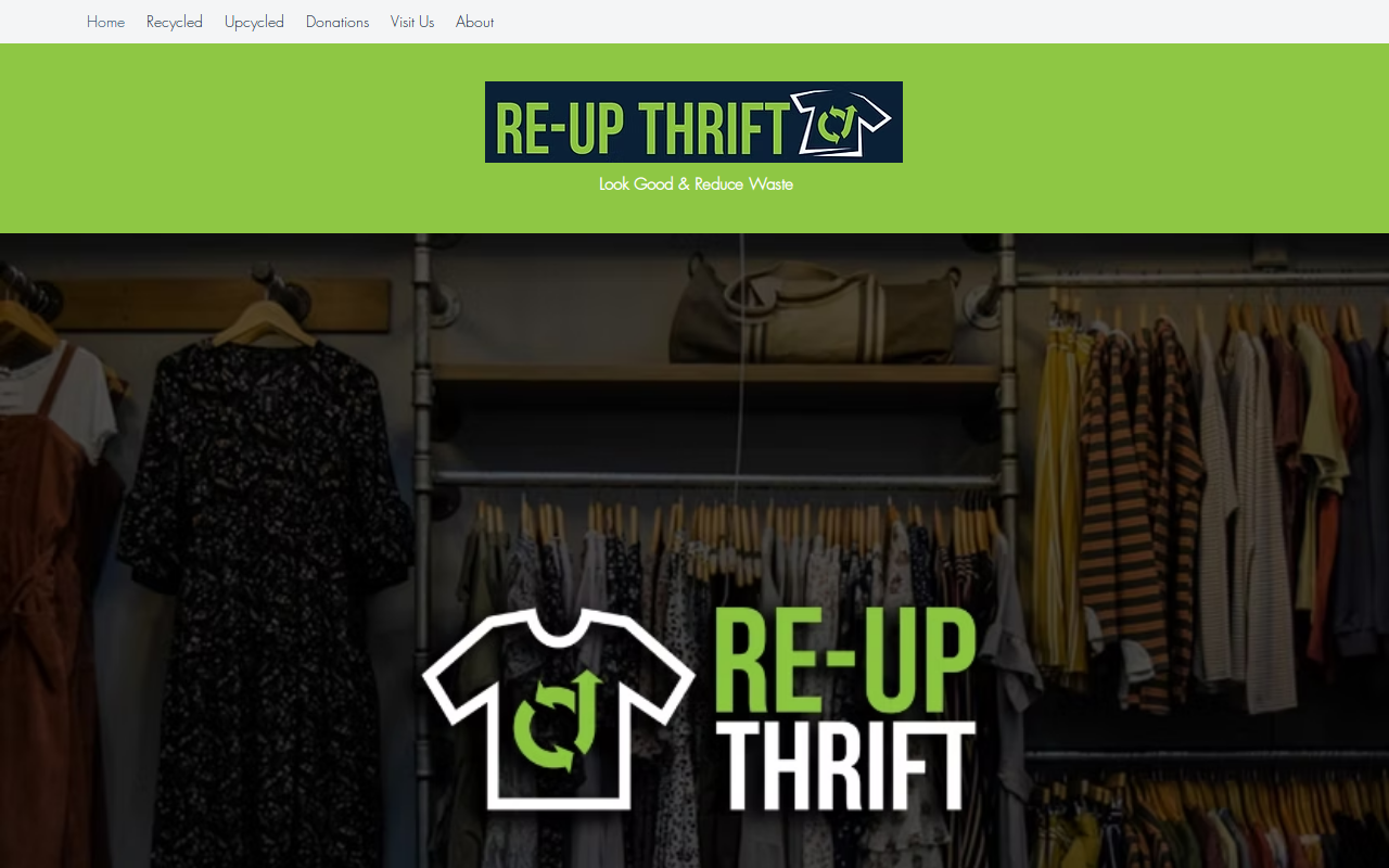Re-Up Thrift website preview