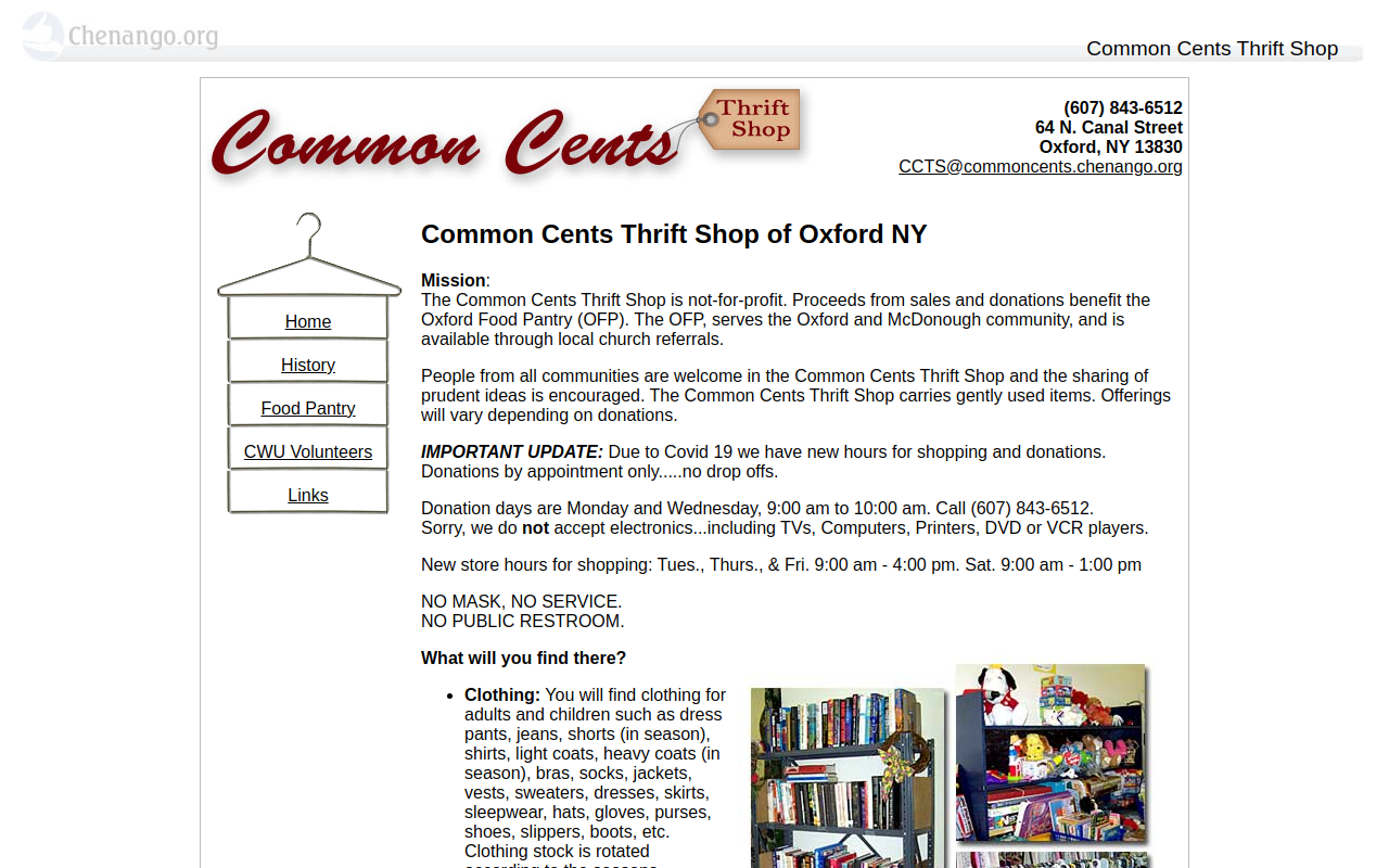 Common Cents website preview