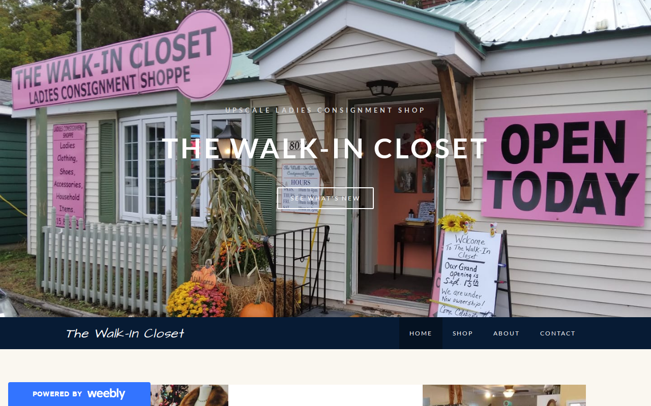 The Walk-In Closet website preview
