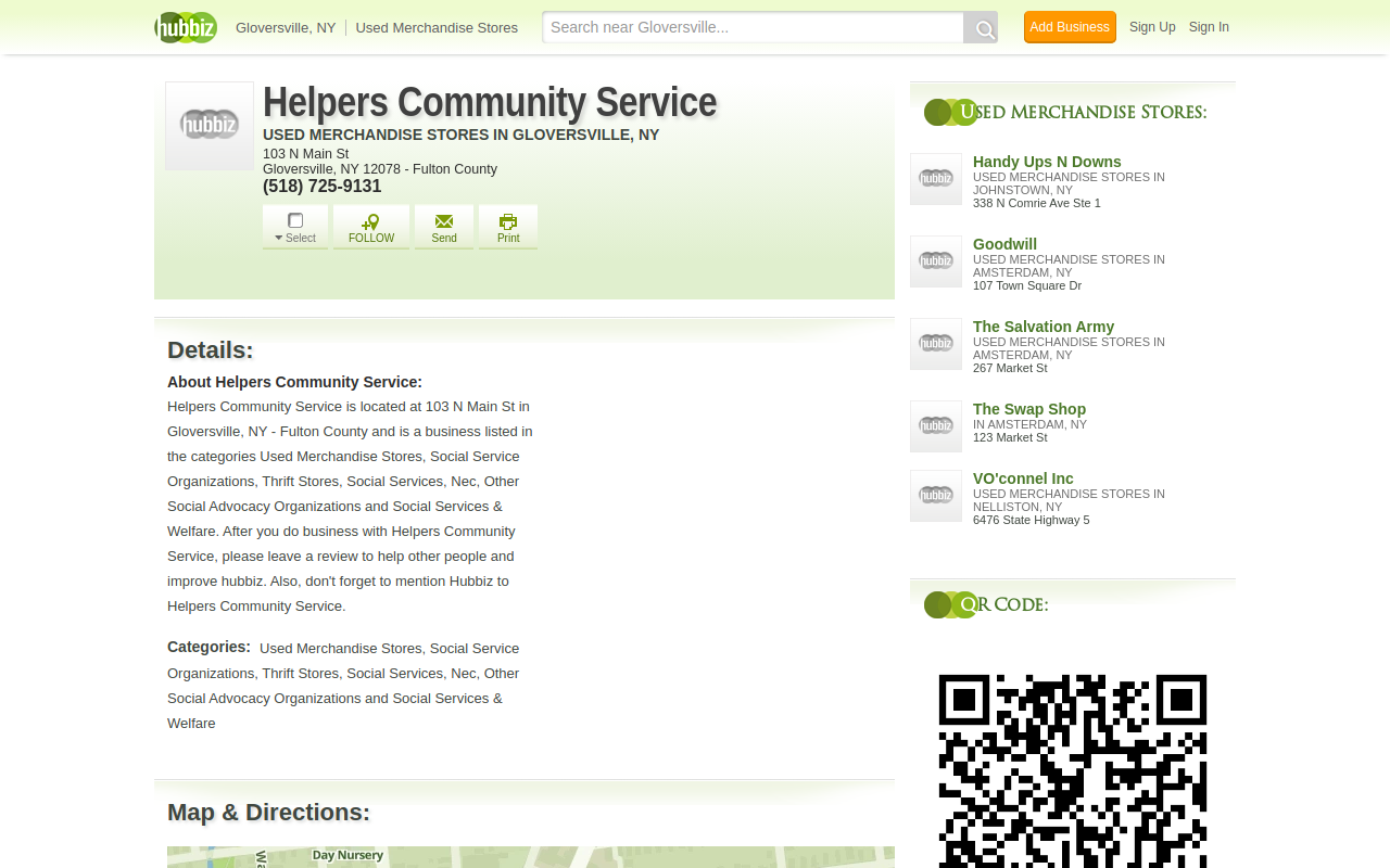 Helpers Community Service website preview