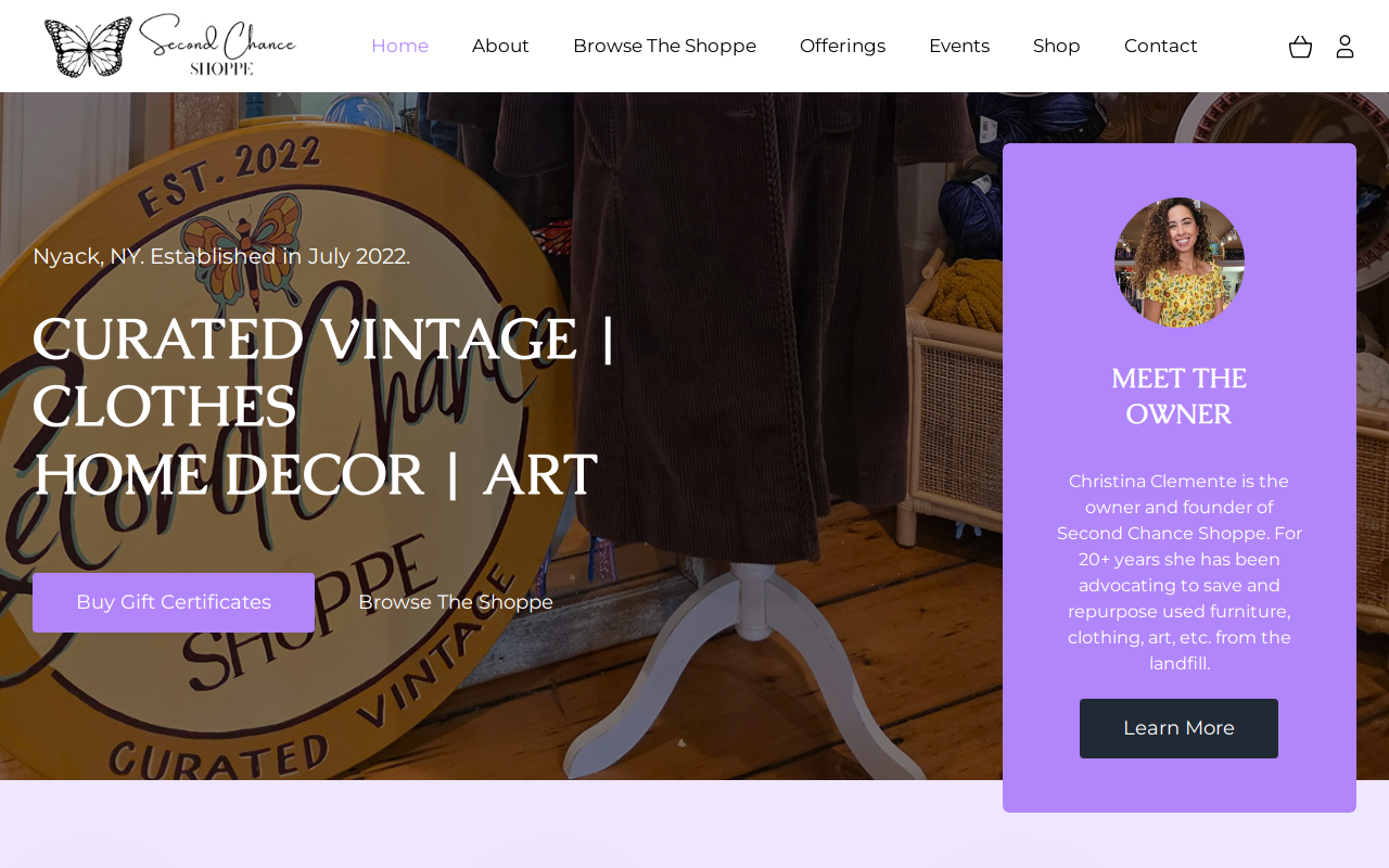 Second Chance Shoppe website preview