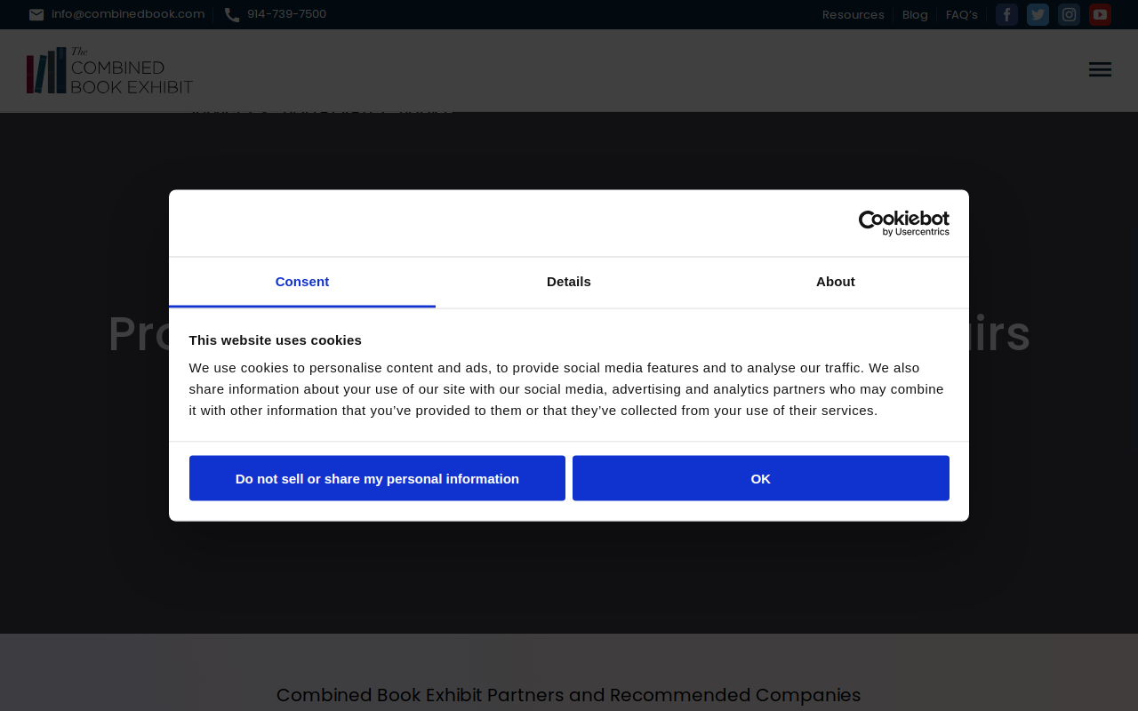 The Combined Book Exhibit website preview