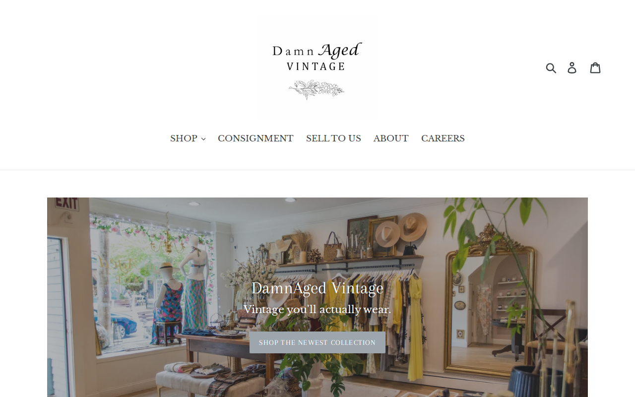 DamnAged Vintage website preview