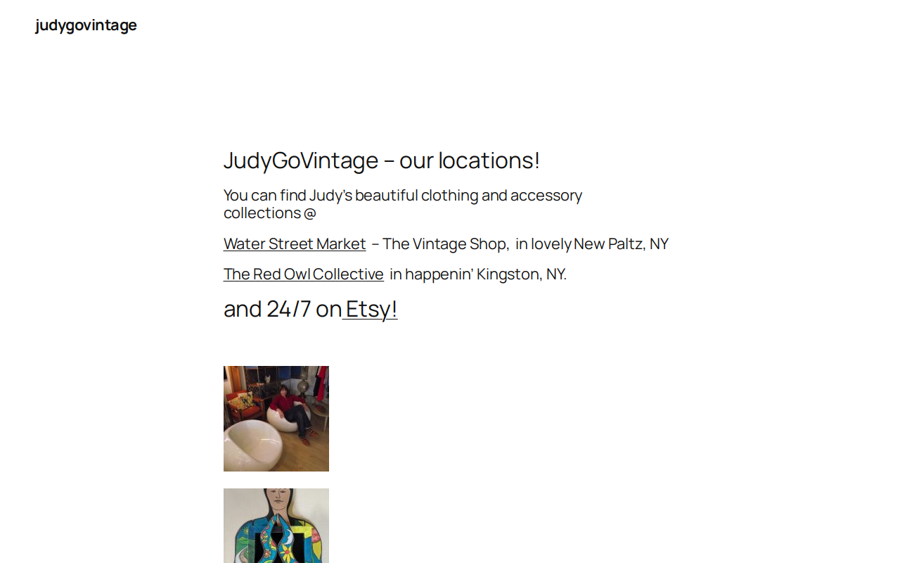 Judy Go Vintage website preview