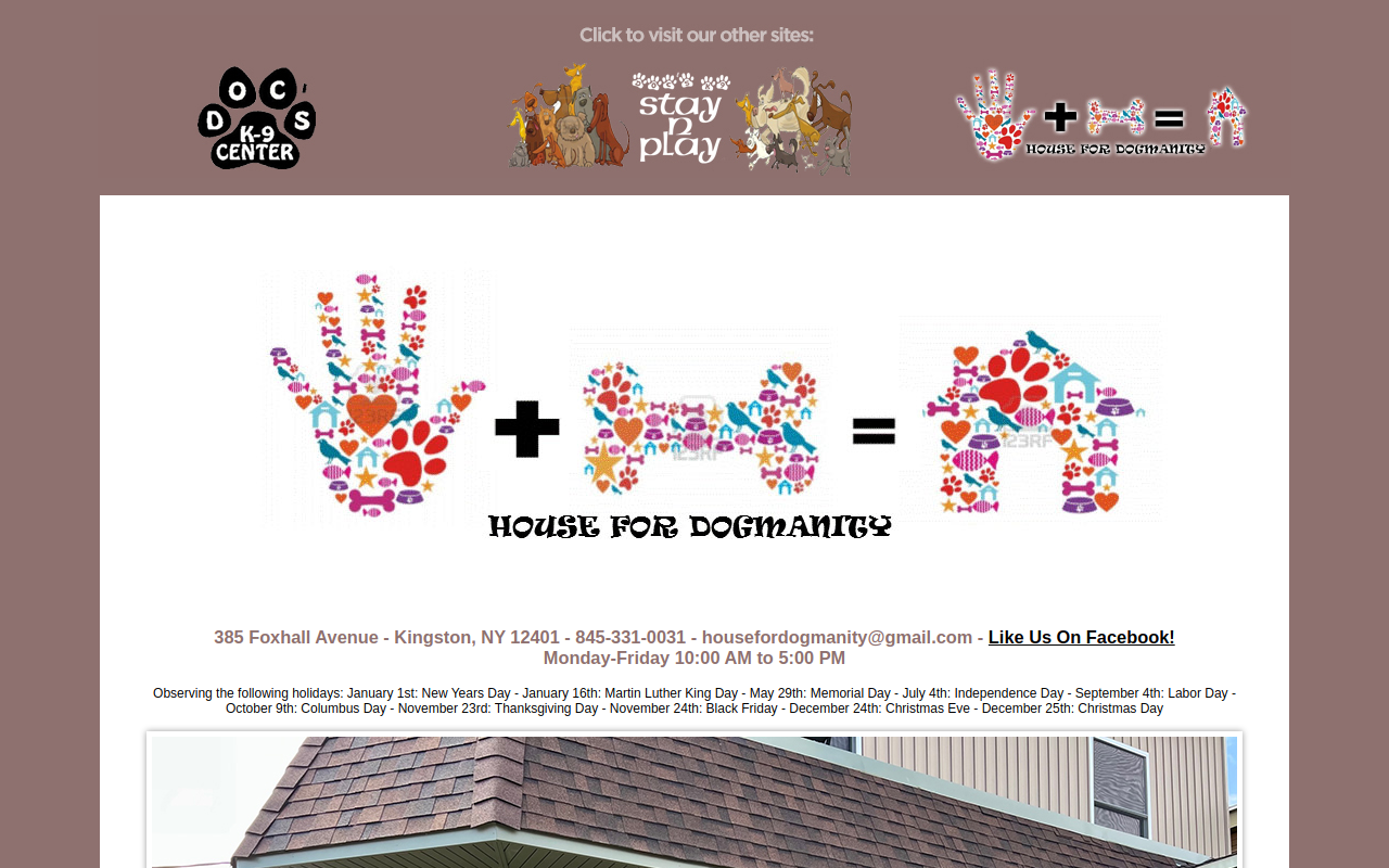 House for Dogmanity Inc website preview