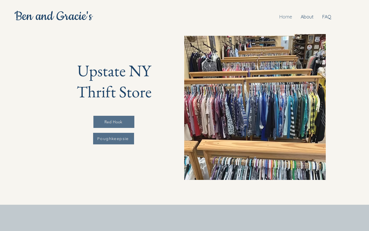 Ben and Gracie's Thrift Shop website preview