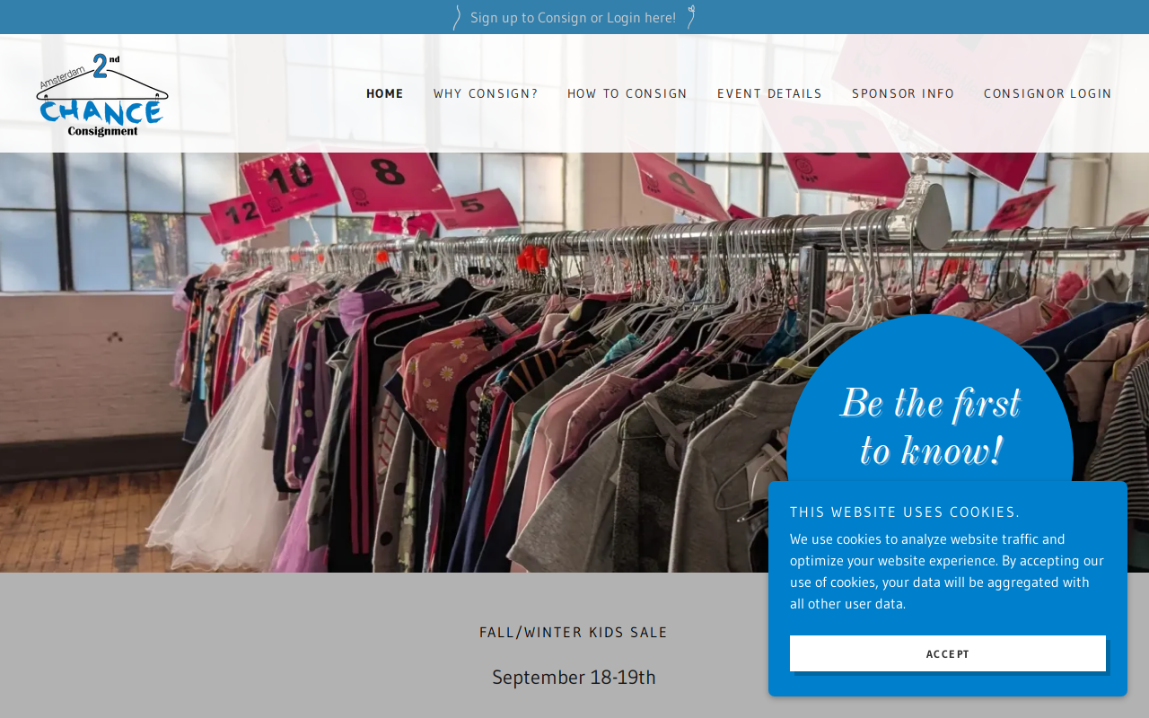Amsterdam Second Chance Consignment website preview