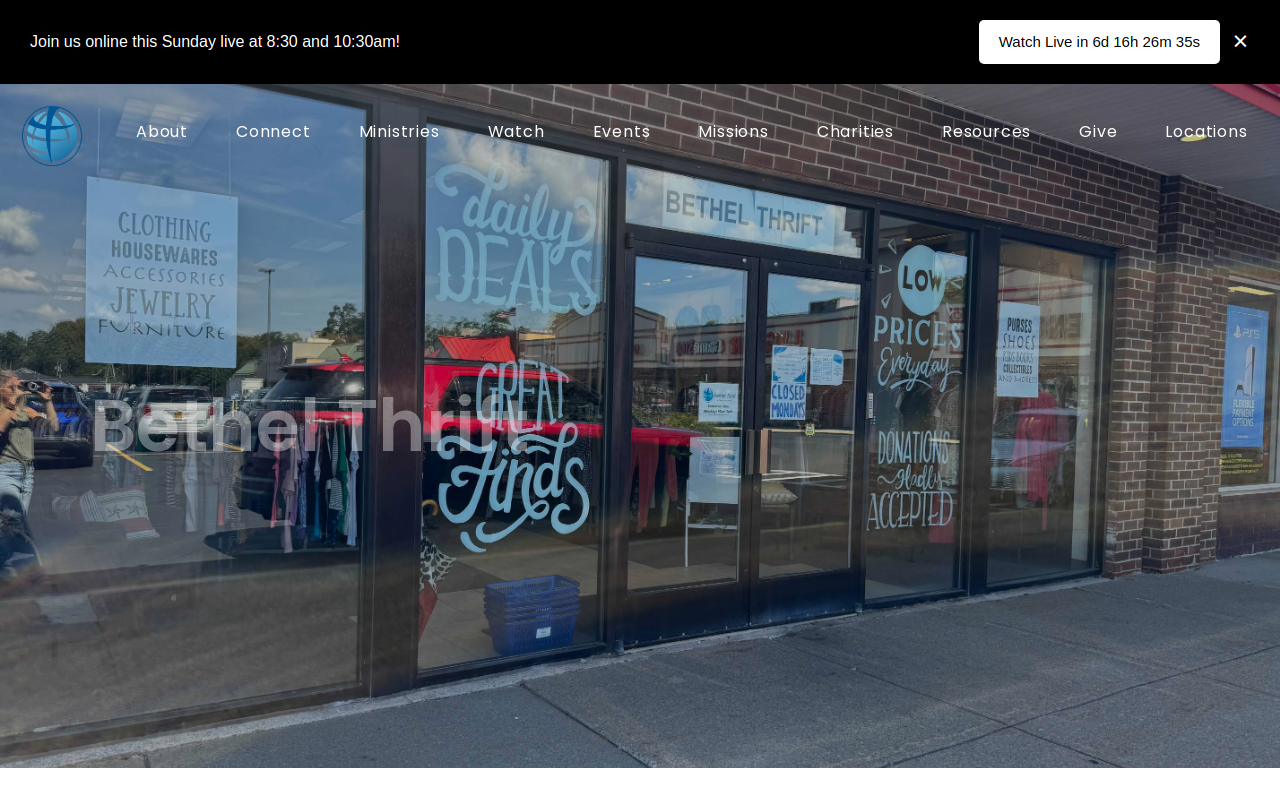 Bethel Thrift & Donation Center website preview