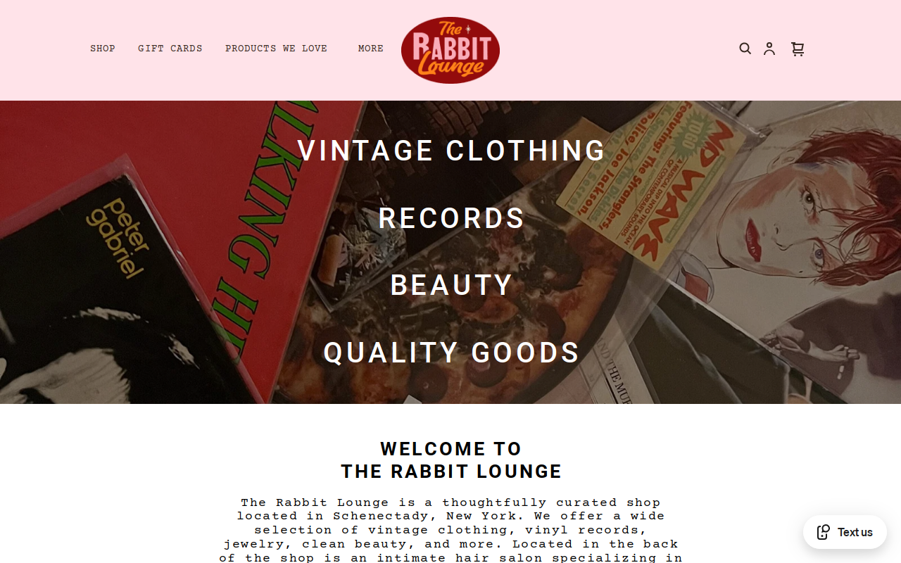 The Rabbit Lounge website preview