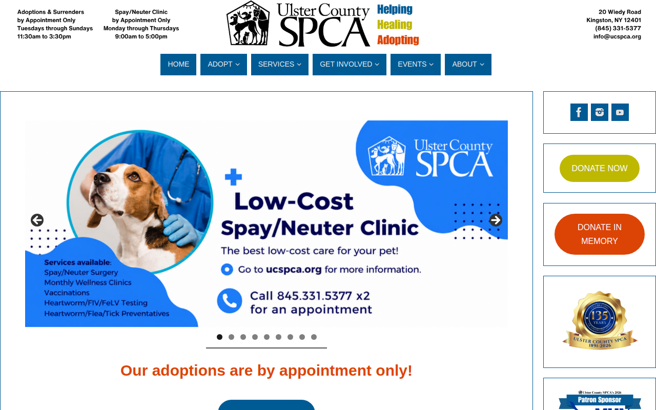 Happy Paws Thrift Store website preview