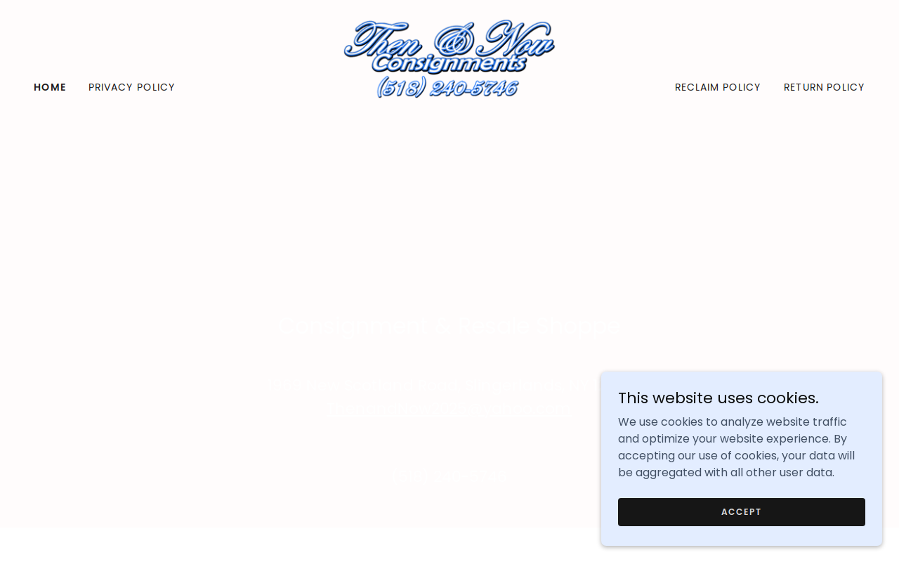 Then & Now Consignments, LLC website preview