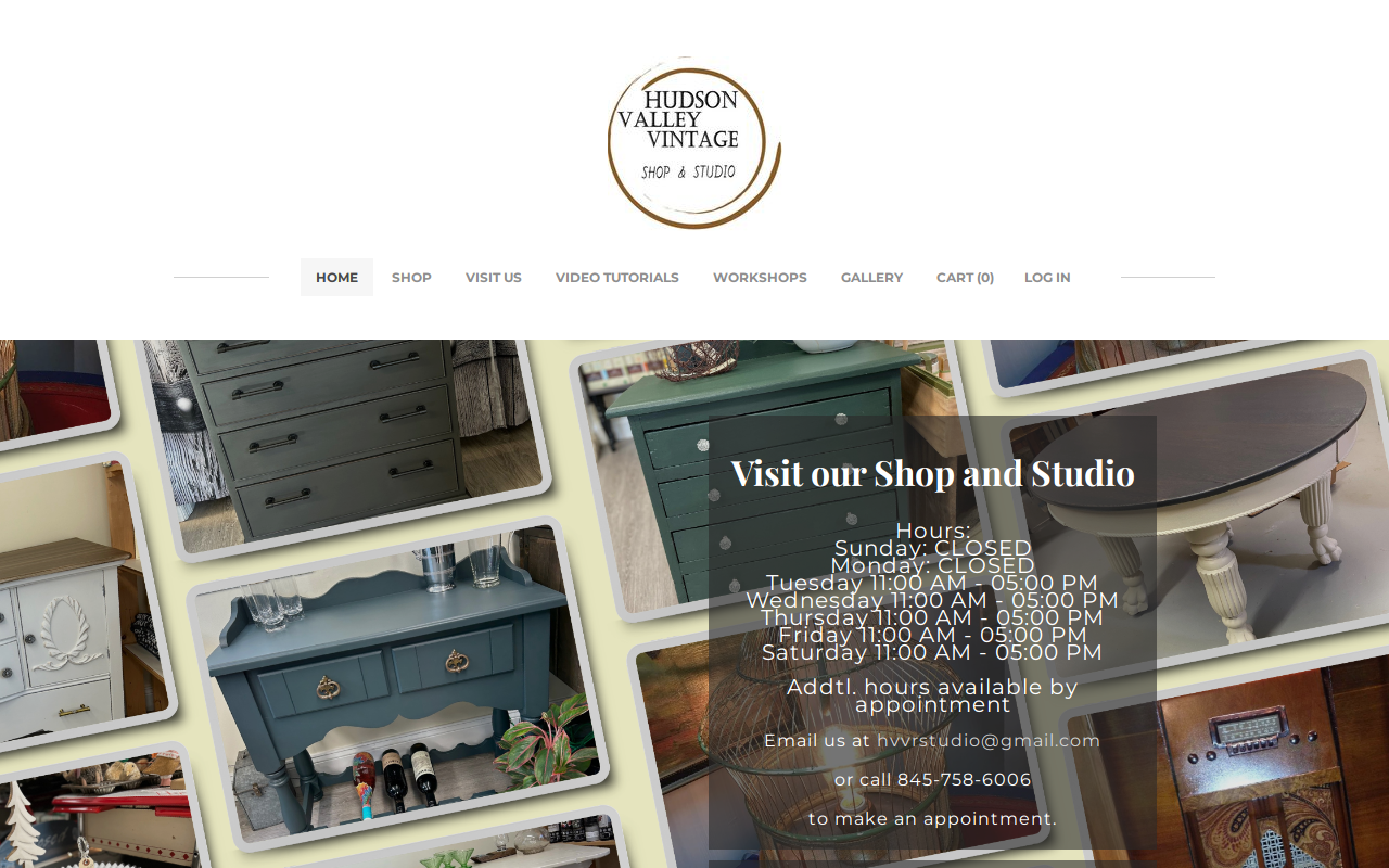Hudson Valley Vintage website preview