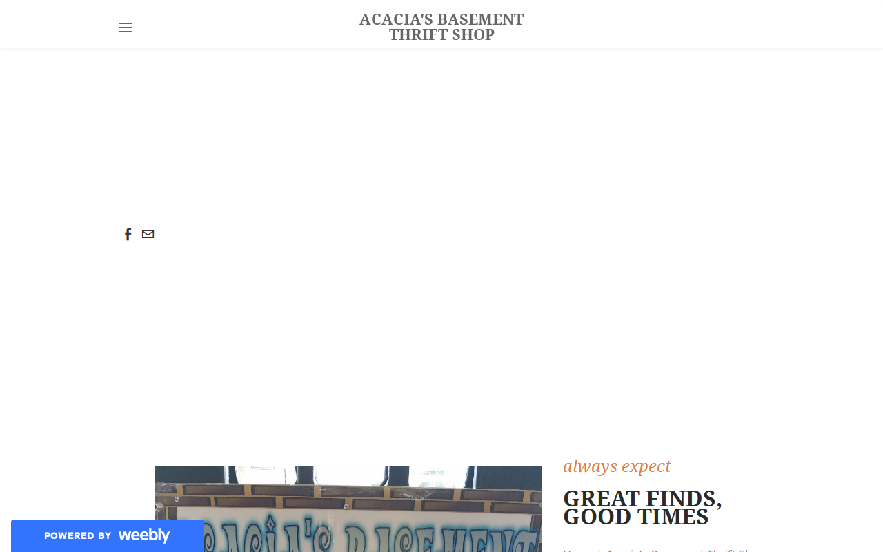 Acacia's Basement website preview