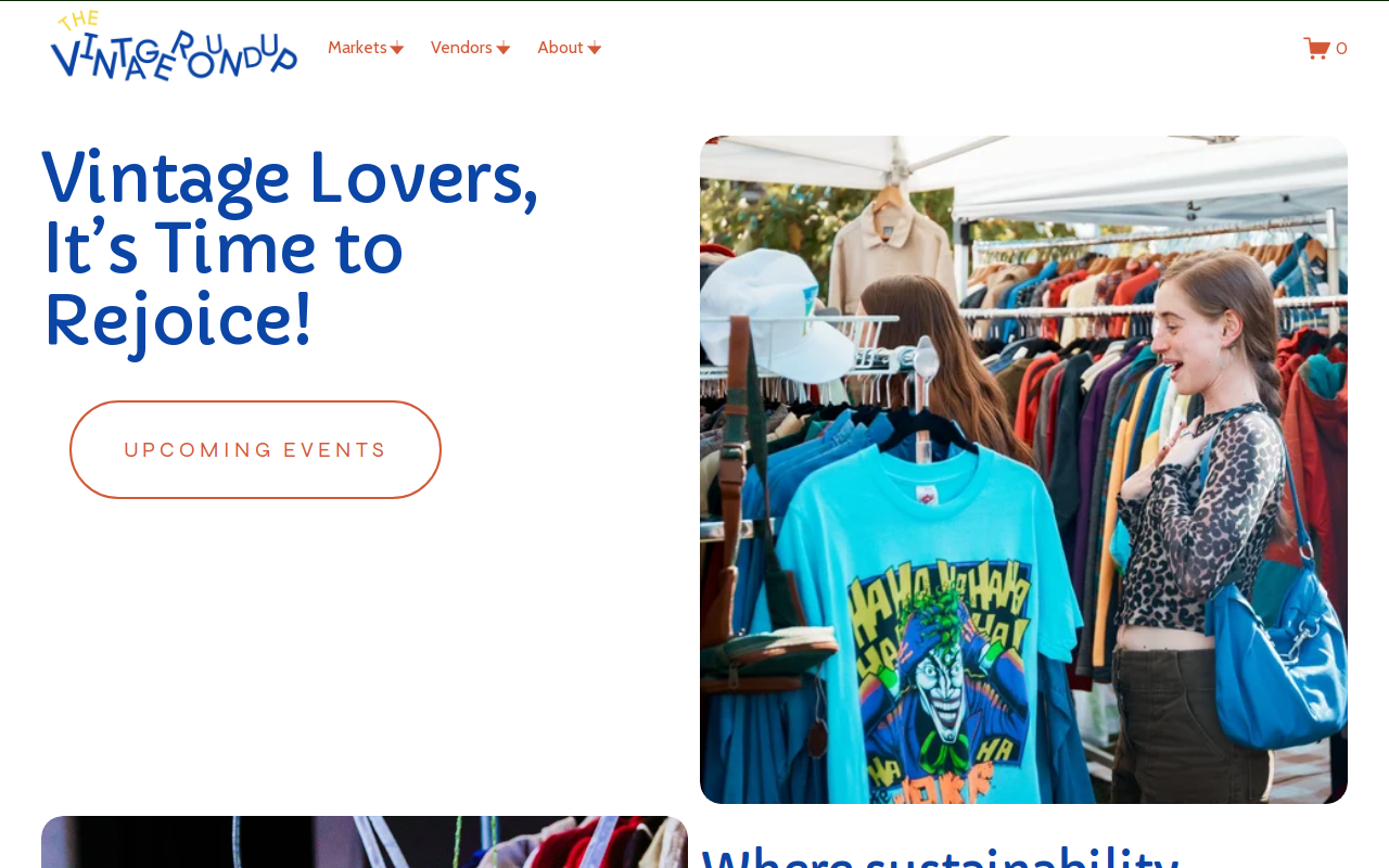 The Vintage Roundup website preview