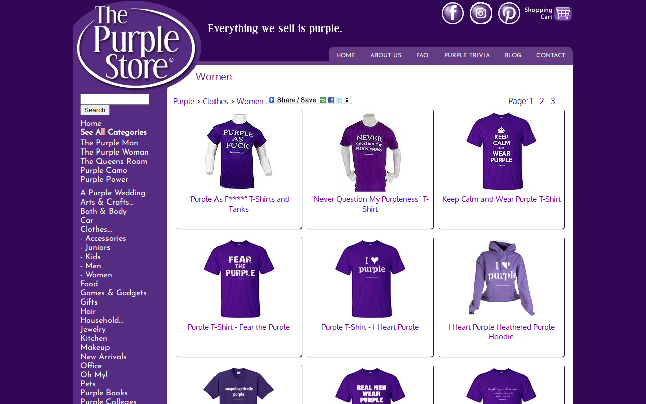 The Purple Barn website preview