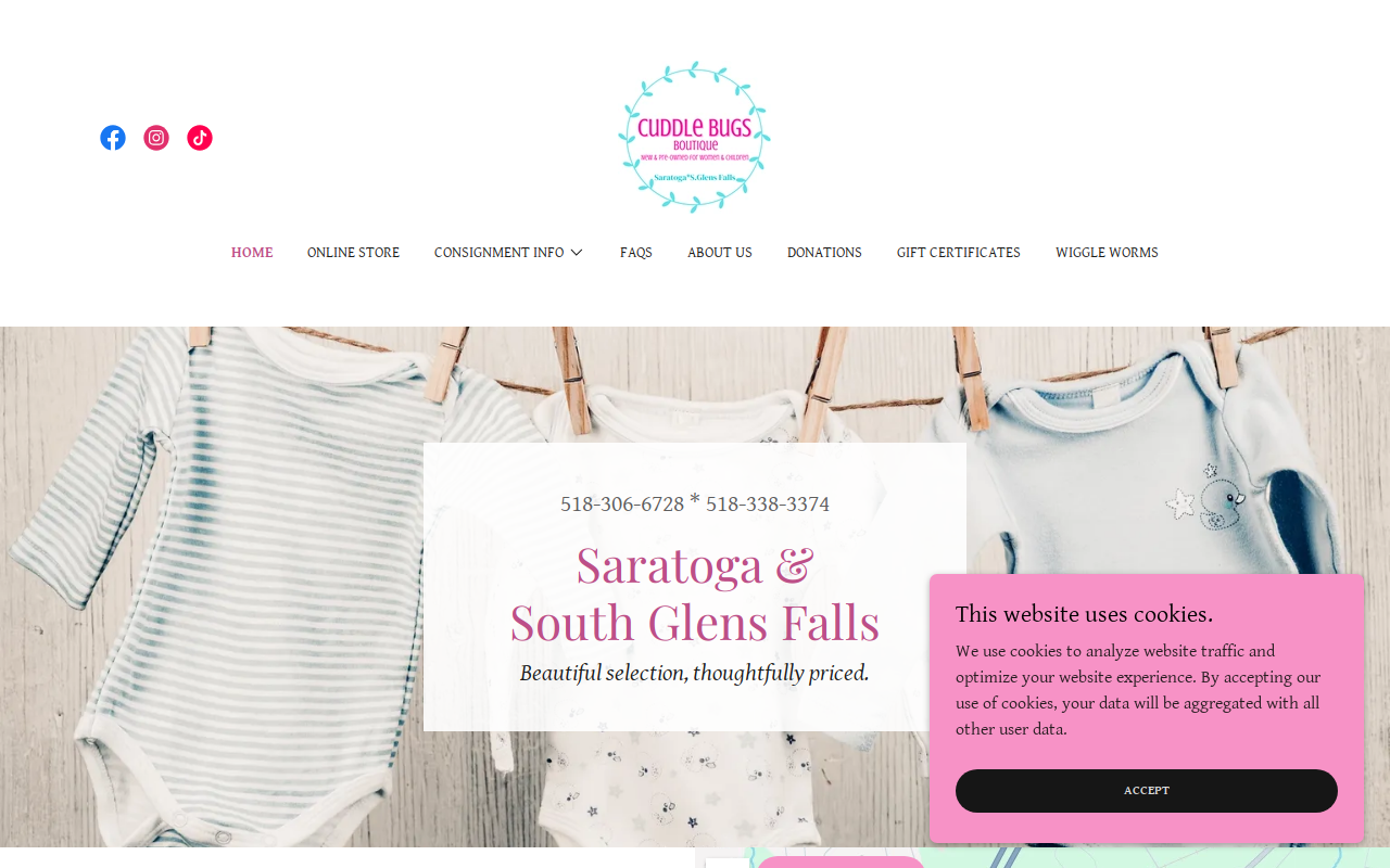 Cuddle Bugs Children's Boutique & Consignments website preview