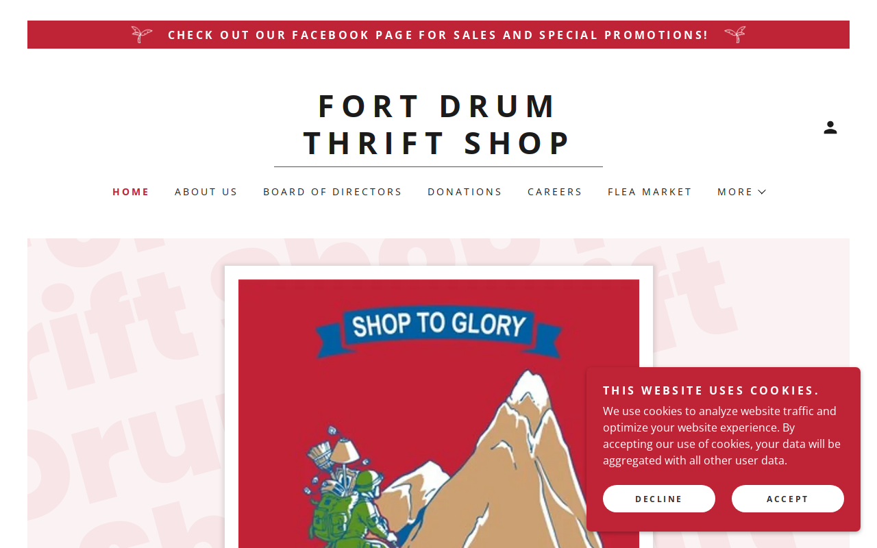 Fort Drum Thrift Shop website preview