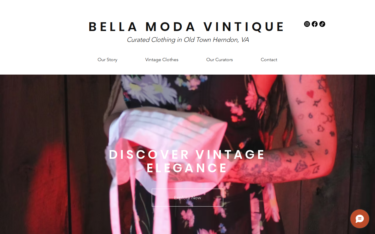 Bella Moda Vintique website preview