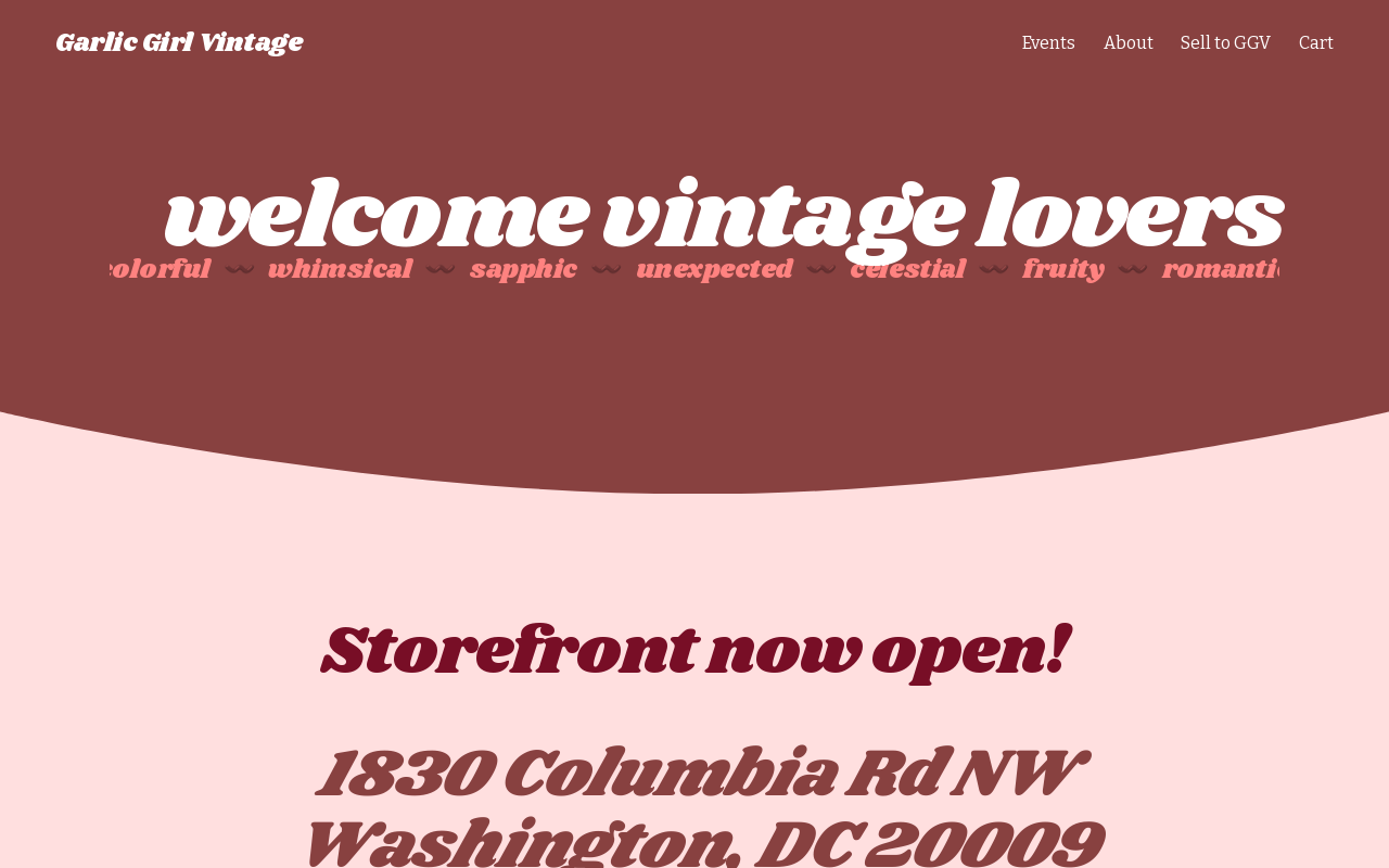 Garlic Girl Vintage website preview