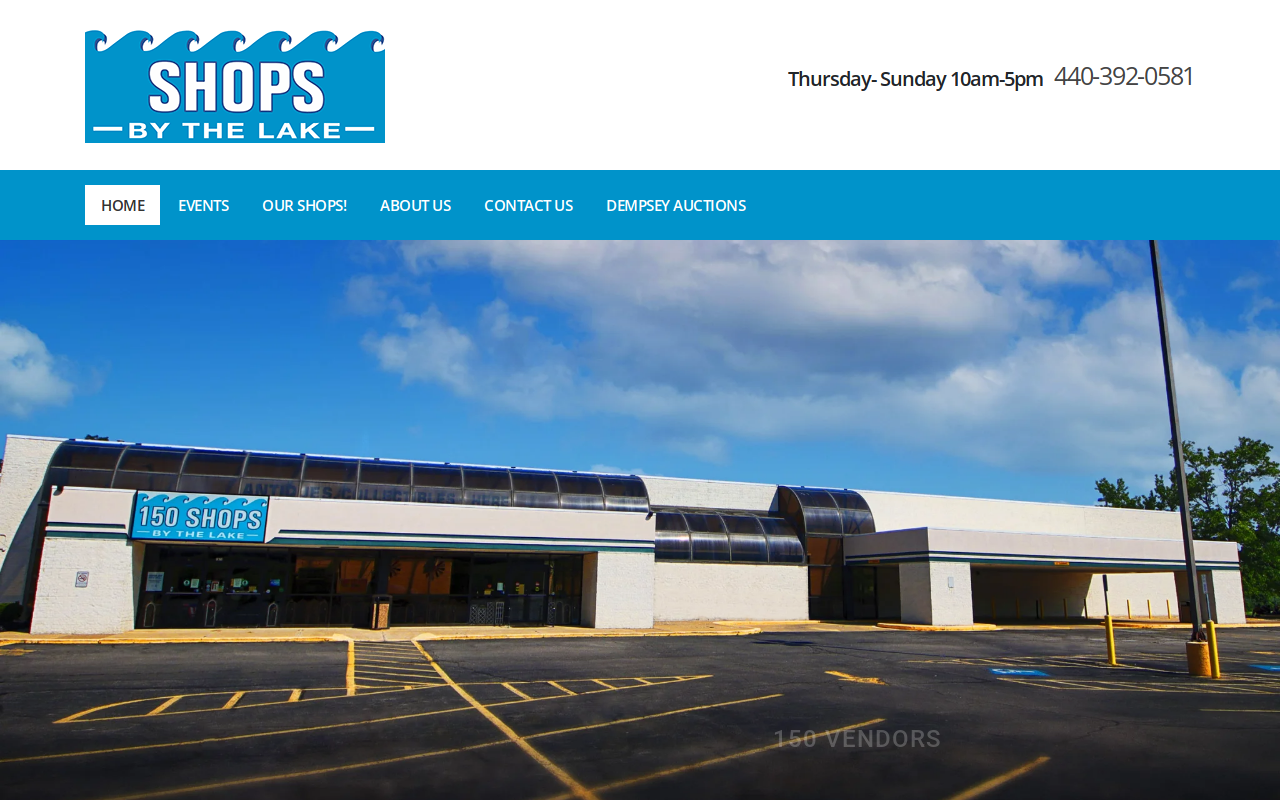 Shops by the Lake website preview