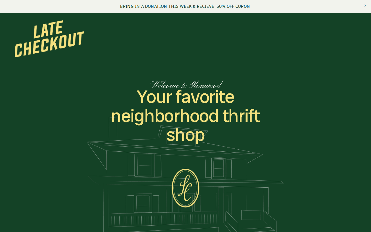 Late Checkout Thrift website preview